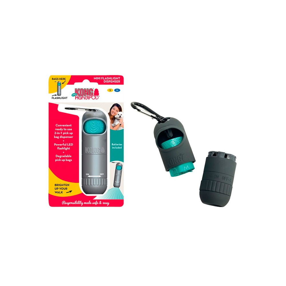 KONG Handipod Dispensador de Bolsas Mini con Linterna  80 gr