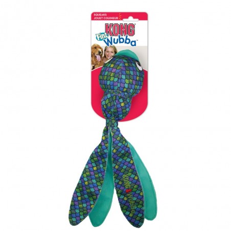 KONG juguete mordedor para perros  Wubba Finz Blue Talla L