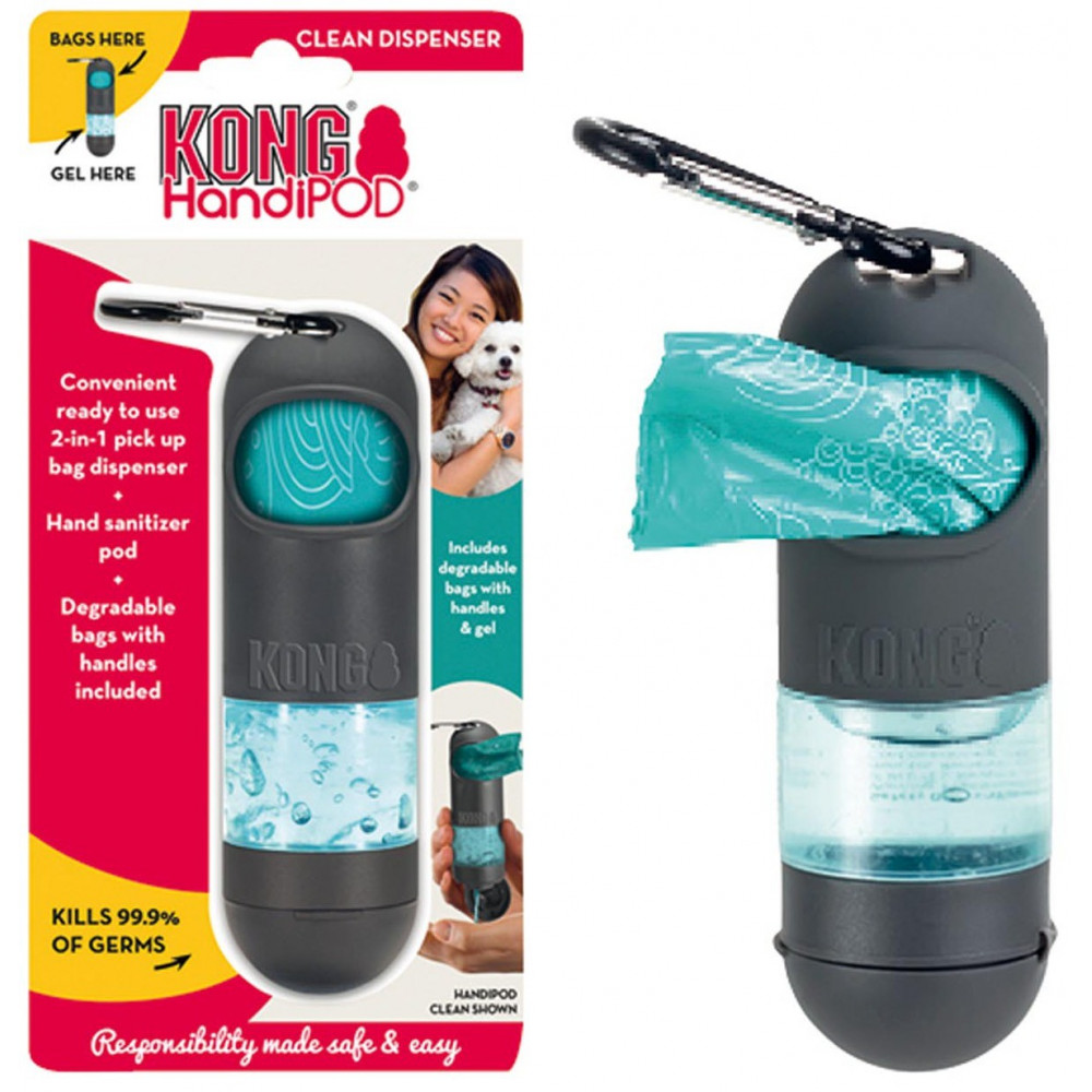 KONG  Handipod Dispensador de Bolsas con Gel Desinfectante