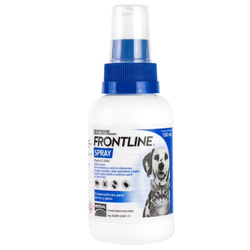 Frontline Spray Antiparasitario para Perros y Gatos 100 ml