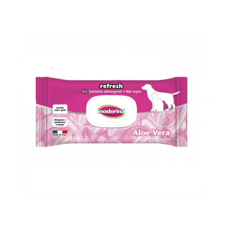 Toallitas Higiene para Perro y Gato,Musgo Blanco Aloe, 40 uds - B2B - Grupo  Trixder