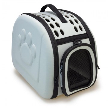 Arquivet Transportín Plegable Gris 42x27x32 cm (pequeñas mascotas)