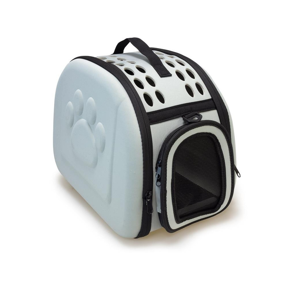 Arquivet Transportín Plegable Gris 42x27x32 cm (pequeñas mascotas)