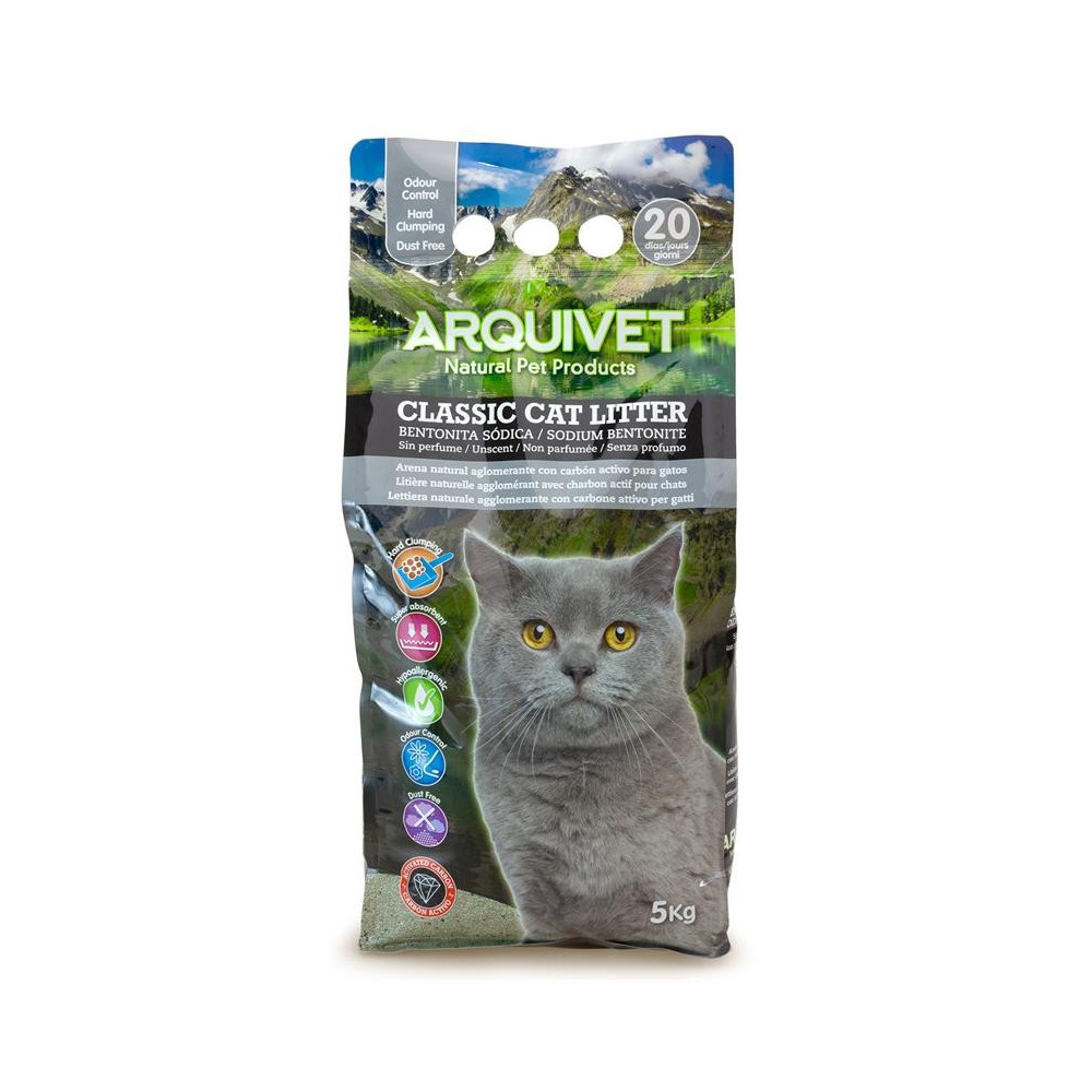Arquivet Natural Bentonite Carbón Activo 5 Kg