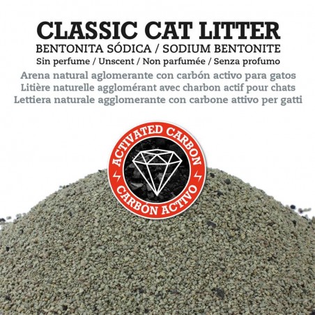 Arquivet Classic Cat Litter Natural Bentonite Carbón Activo