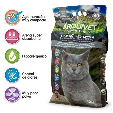 Arquivet Classic Cat Litter Natural Bentonite Carbón Activo