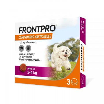 Frontpro Antiparasitario Para Perros Comprimidos Masticables 2 - 4 Kg 11 mg