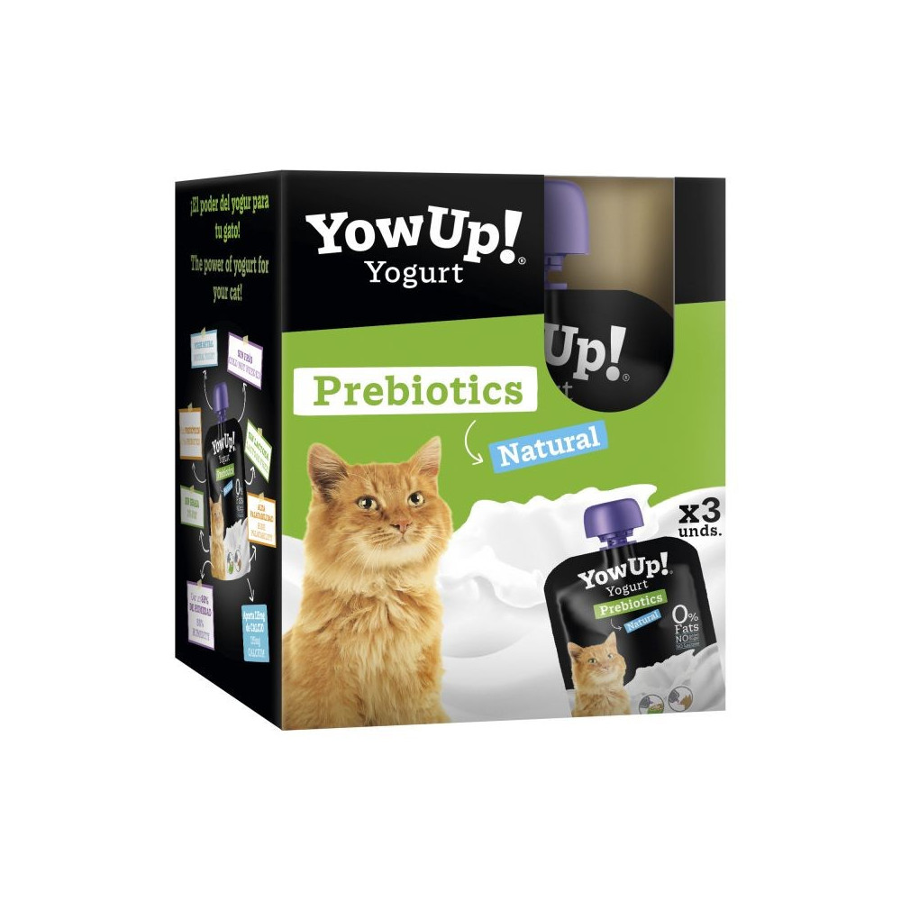 YowUp! Yogurt Natural Prebiotics para Gatos pack 3 uds