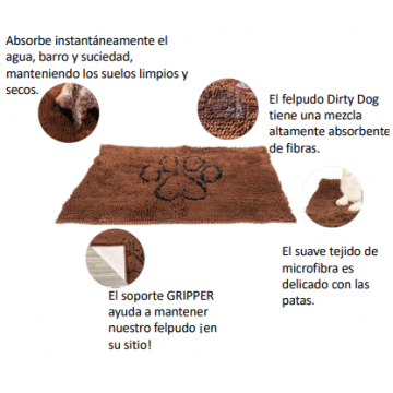 DGS Dirty Dog Doormat. Alfombrilla absorbente Talla M ( 79 x 51 cm )