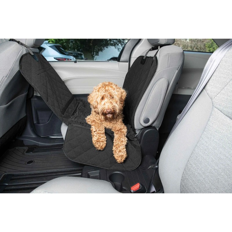 Funda de asiento de coche para perros para asientos delanteros. Protector  impermeable del asiento del coche a prueba de arañazos para perros.  furgonetas y SUV (negro) oso de fresa Hogar