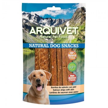 Arquivet Snack Natural Light en Barritas de Salmón con Piel