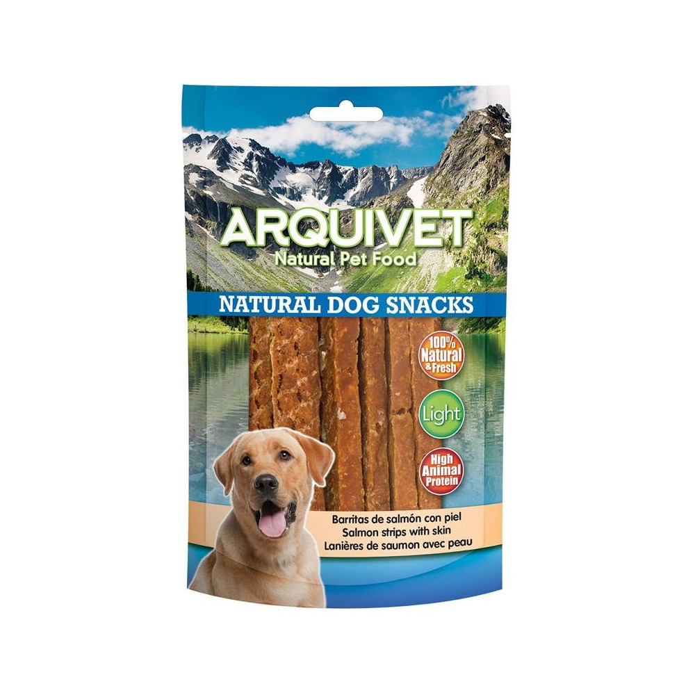 Arquivet Snack Natural Light en Barritas de Salmón con Piel