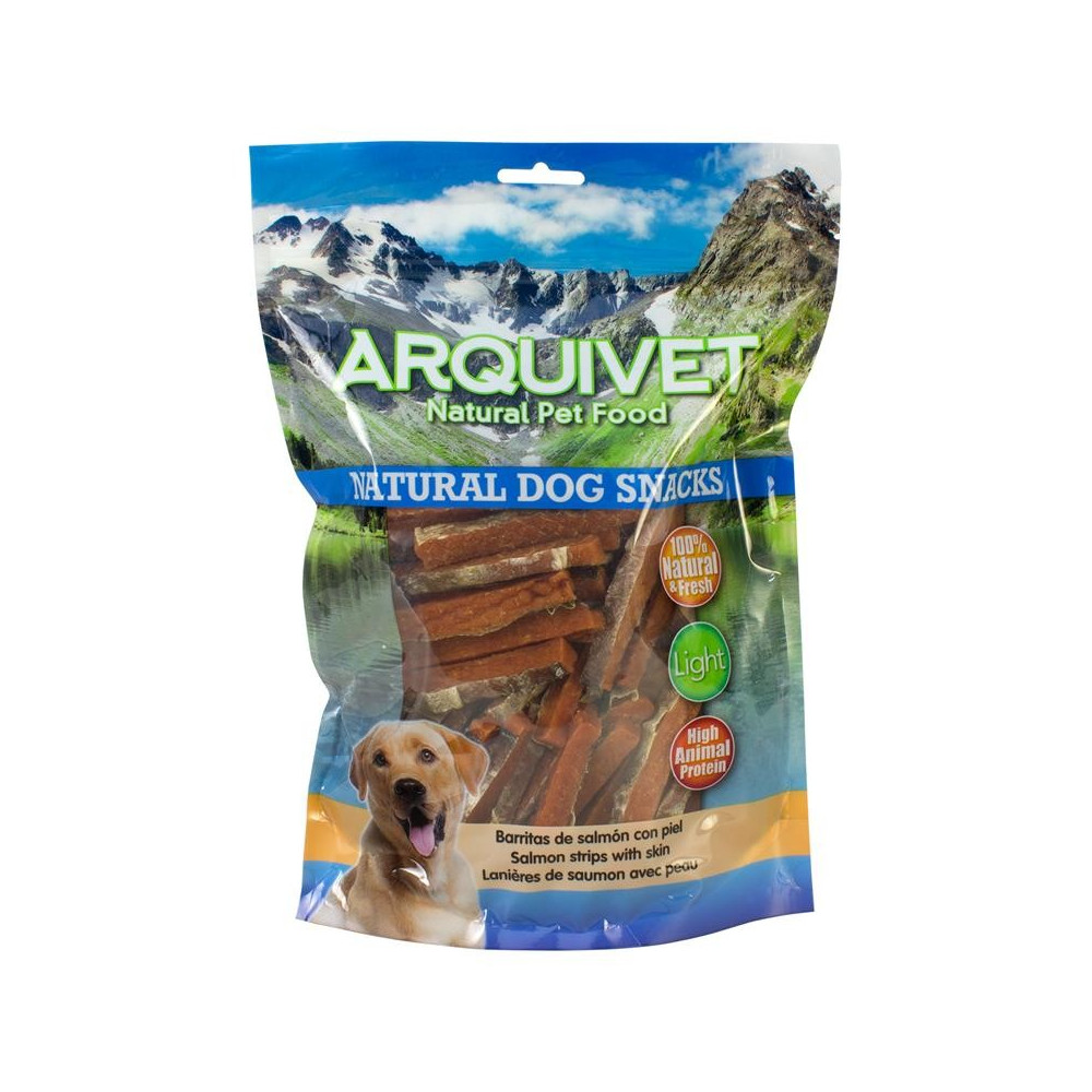 Arquivet Snack Natural Light en Barritas de Salmón con Piel