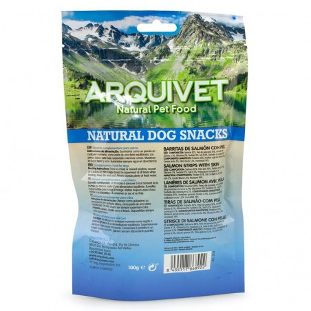 Arquivet Snack Natural Light en Barritas de Salmón con Piel