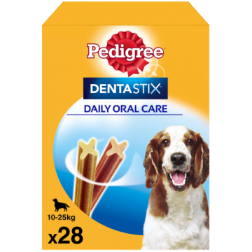 Pedigree Dentastix Uso Diario Limpieza Dental para perros medianos 28 barritas
