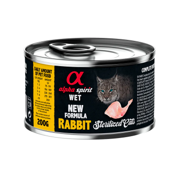 Imagen de Alpha Spirit Húmedo Lata 200 gr para Gatos Esterilizados - Conejo