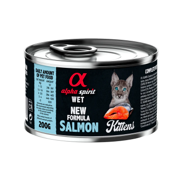 Alpha Spirit Húmedo Lata para gatitos 200gr sabor salmón