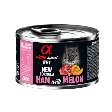 Alpha Spirit Húmedo Lata Gatos 200 gr jamón con melón