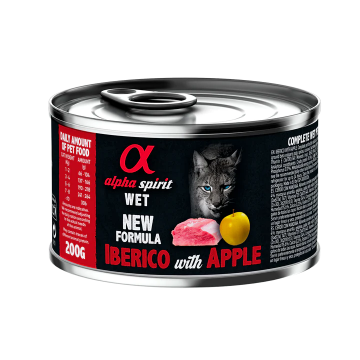 Alpha Spirit Húmedo Lata Gatos 200 gr Cerdo con manzana amarilla