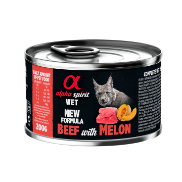 Alpha Spirit Húmedo Lata Gatos 200 gr Ternera con melón