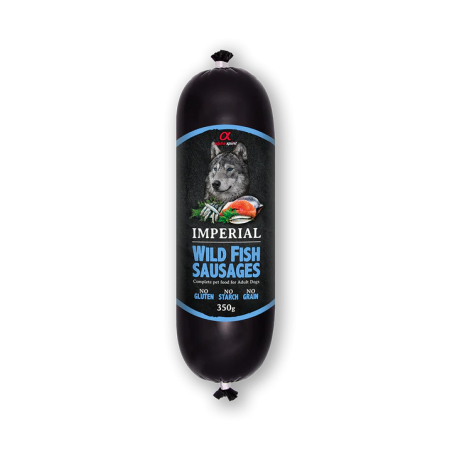 Alpha Spirit Húmedo Salchicha Imperial 350 gr para Gatos WILD FISH