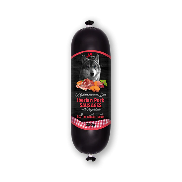 Alpha Spirit Húmedo Salchicha "Mediterranean Diet" 350 gr para perros cerdo ibérico