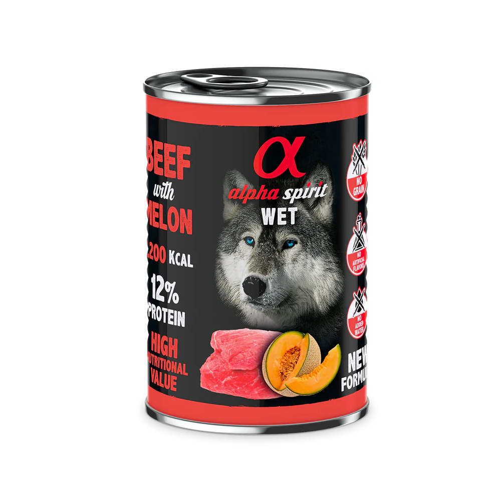 Alpha Spirit Húmedo Lata Ternera Melón 400gr