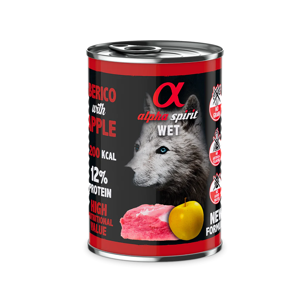 Alpha Spirit Húmedo Lata Cerdo con Manzana 400gr