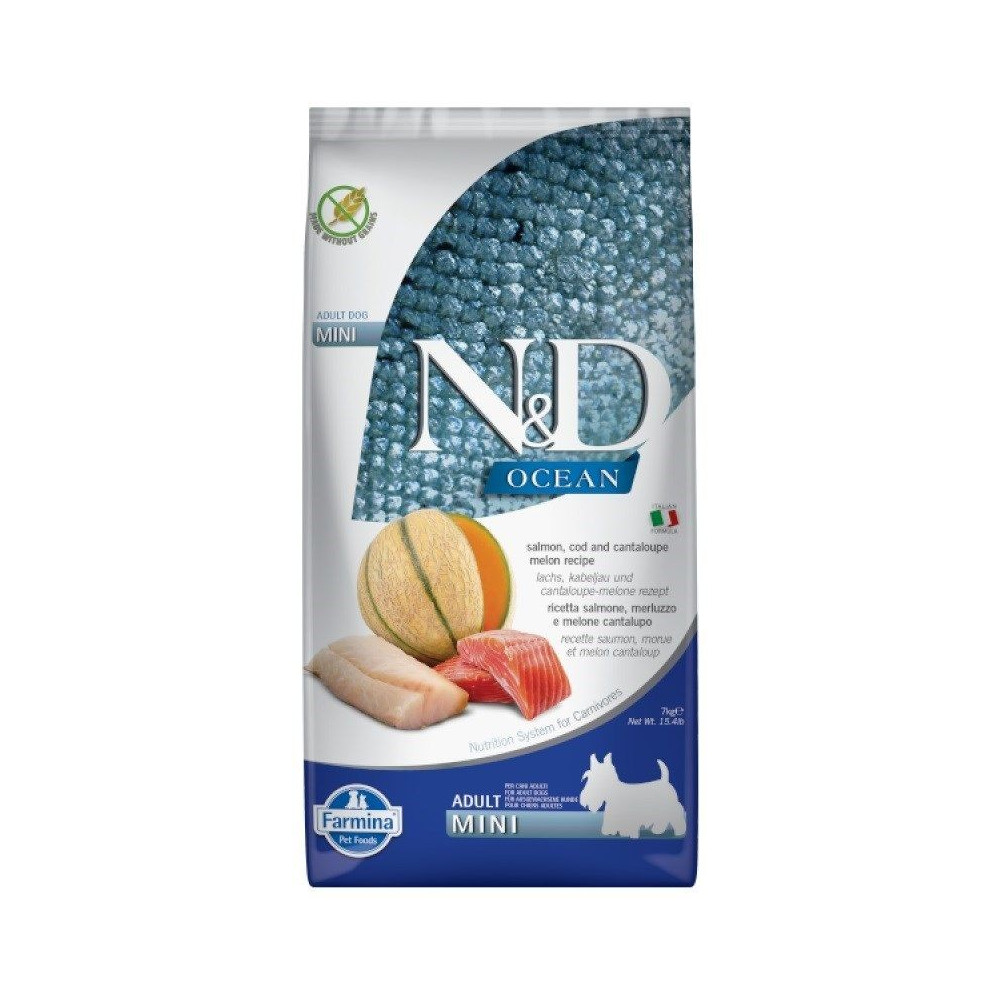 Farmina N&D Ocean Adult Mini Salmón y Bacalao 7 Kg
