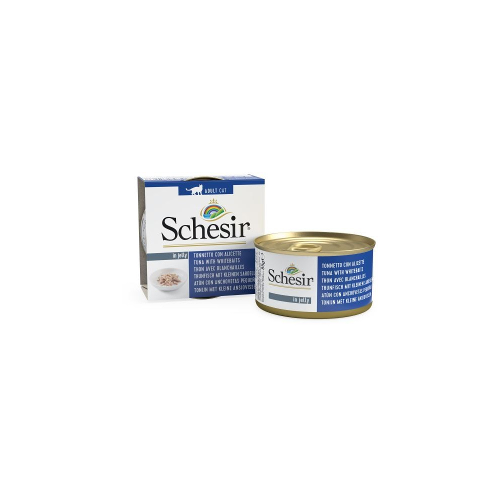 Schesir Lata Gato 85 gr Atún con anchovetas y arroz al natural