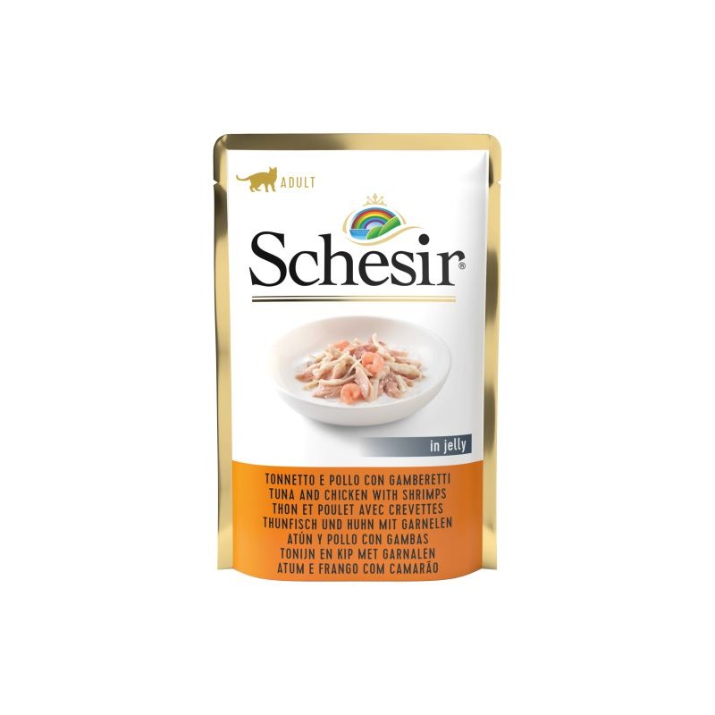 Comida húmeda para gatos adultos Schesir atún con gambas 85 g · Schesir ·  El Corte Inglés