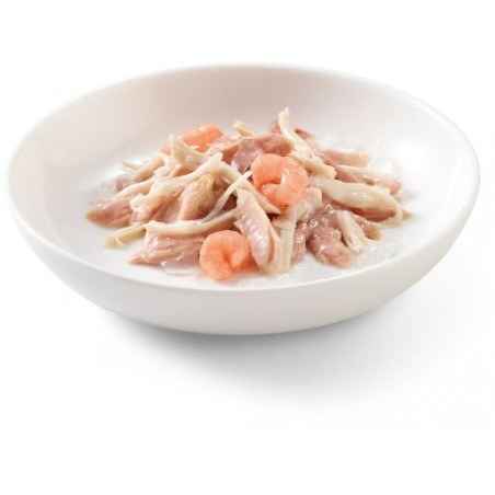 Schesir Pouch Gato 85 gr Atún con pollo y gambas en gelatina