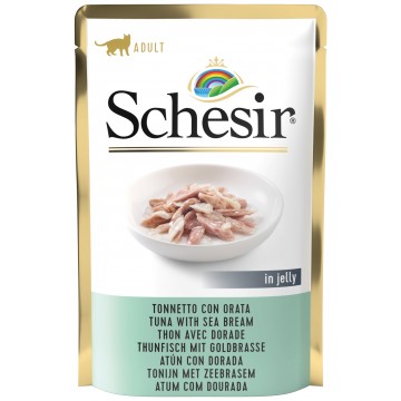 Schesir Pouch Gato 85 gr Atún con dorada en gelatina