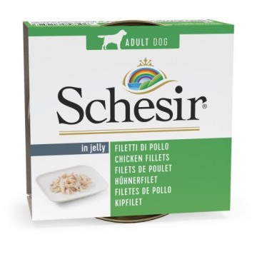 Schesir Lata Perro 150 gr pollo en gelatina