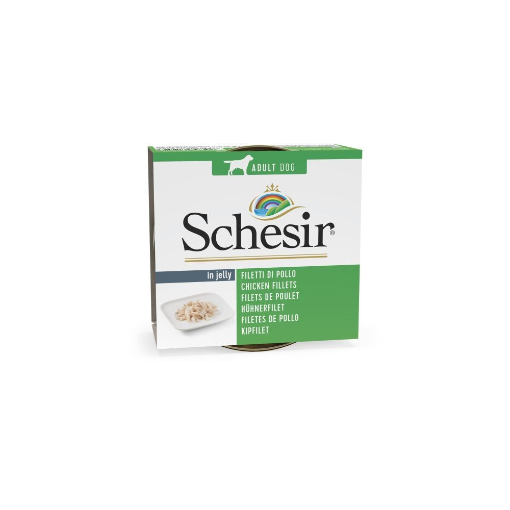 Schesir Lata Perro 150 gr pollo en gelatina