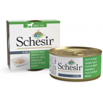 Schesir Lata Perro 150 gr pollo en gelatina