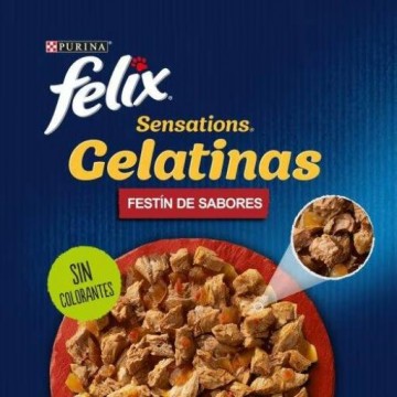 Felix Sensations sobres en Gelatina de Buey con Pollo y Tomate