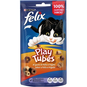 Felix Snacks para Gatos Play Tubes de Pollo e Hígado