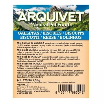 Arquivet Snacks Galletas para Perros Mini huesos de vainilla