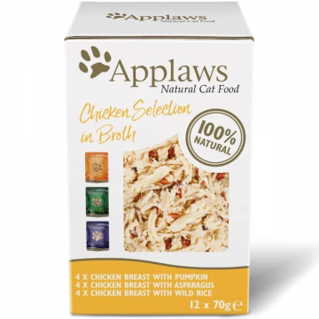 Applaws Gato Adulto Multipack Caldo 12x70gr sabor POLLO