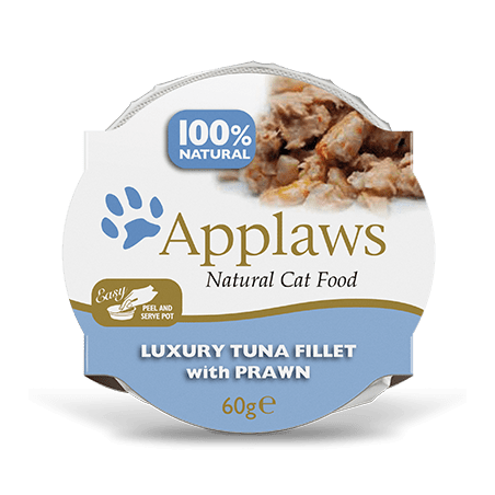 Applaws Tarrina Gatos 70 gr Filete Atún y Gambas