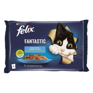 Felix Fantastic sobres en Gelatina Festín del Mar 4 x 85 gr