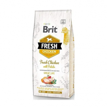 Brit Fresh Meat Dog Adult Great Life Pollo y Patata 12Kg