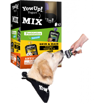 YowUp! Mix. Pack con 3 Yogures Naturales para Perros 115gr