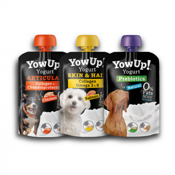 YowUp! Mix. Pack con 3 Yogures Naturales para Perros 115gr