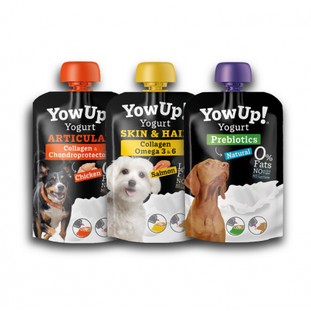 YowUp! Mix. Pack con 3 Yogures Naturales para Perros 115gr