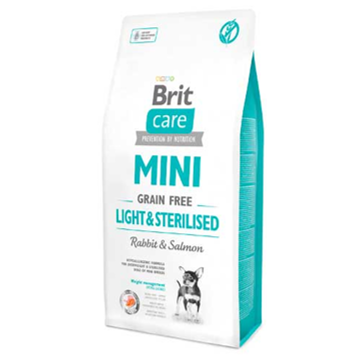 Brit Care Mini Adult GF Light & Esterilizados de Conejo y Salmón