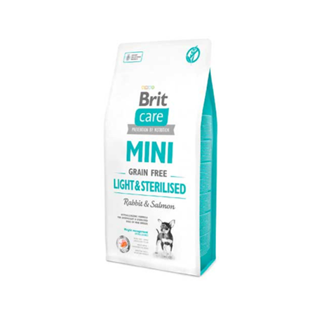 Brit Care Mini Adult GF Light & Esterilizados de Conejo y Salmón