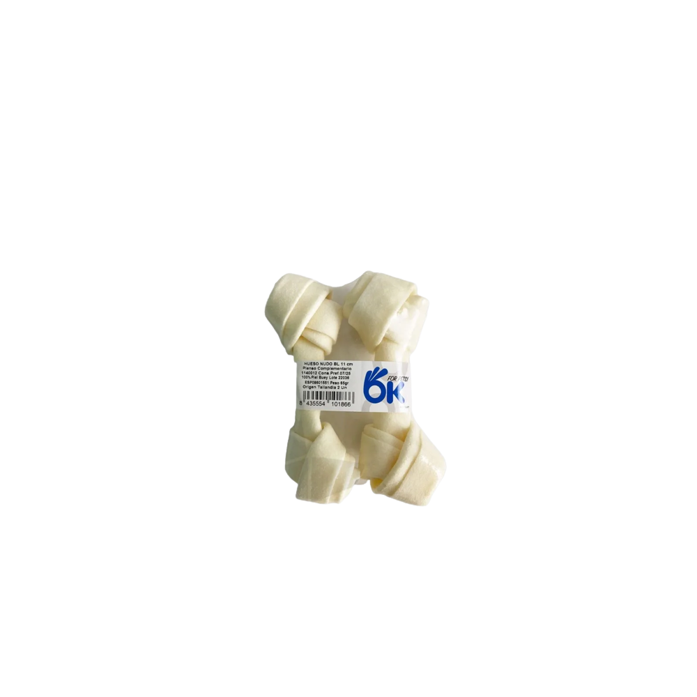 Hueso nudo blanco 11cms (blister de 2uds/50gr)