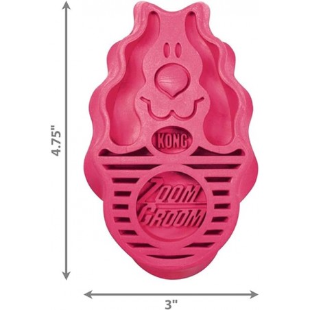KONG Cepillo de Goma Perros Zoom Groom